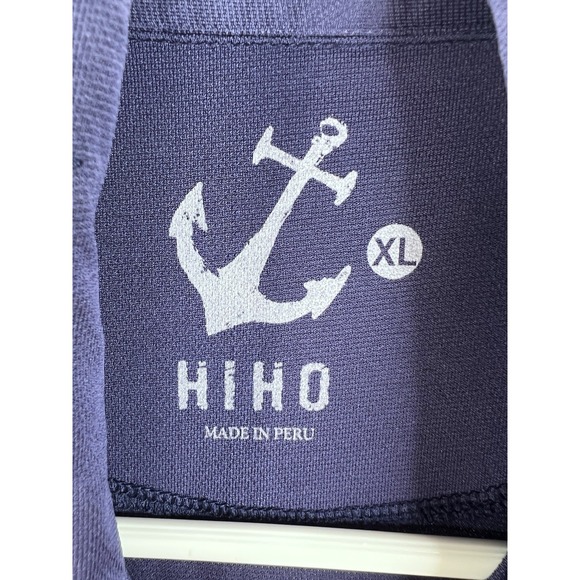 Hiho‎ Long Sleeve Blue Polo Shirt Men's Sz. XL BVI Sailing Team Golf Polo - Picture 4 of 11